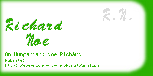 richard noe business card